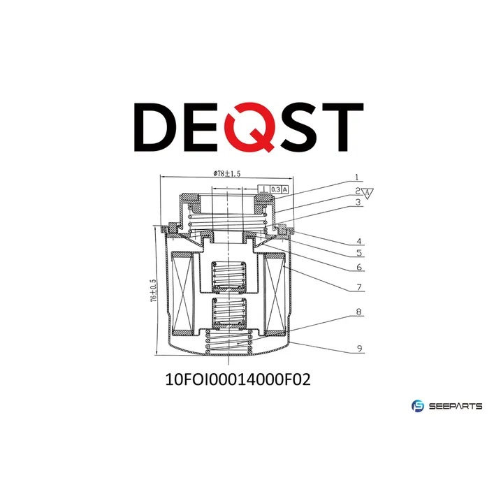 Масляный фильтр AUDI A1 (8X1) 05.10-AUDI A1 Sportback (8XA) 11.11- DEQST 10FOI00014000
