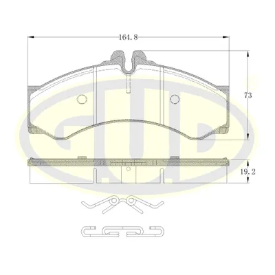 КОЛОДКИ ПЕР MER SPRINTER 408D-412D 96-. VW LT46 2.3I-2.8TDI 96- G.U.D. GBP061400