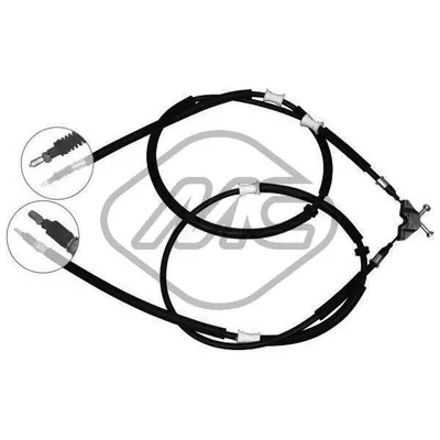 Трос ручника OPL ZAFIRA 1/8-2/0-2/0 DTI (DISC BRAKE) Metalcaucho 82523