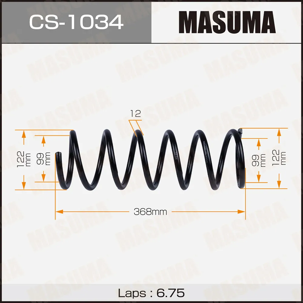 Пружина задн. TOYOTA MARKII 96-00,CHASER 96-01 MASUMA CS1034