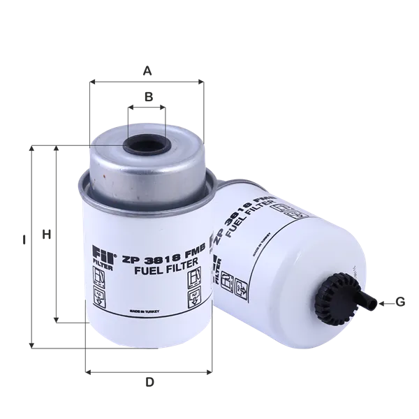 Фильтр топливный CLAAS/JOHN DEERE/LIEBHERR Industrial FIL FILTER ZP3818FMB