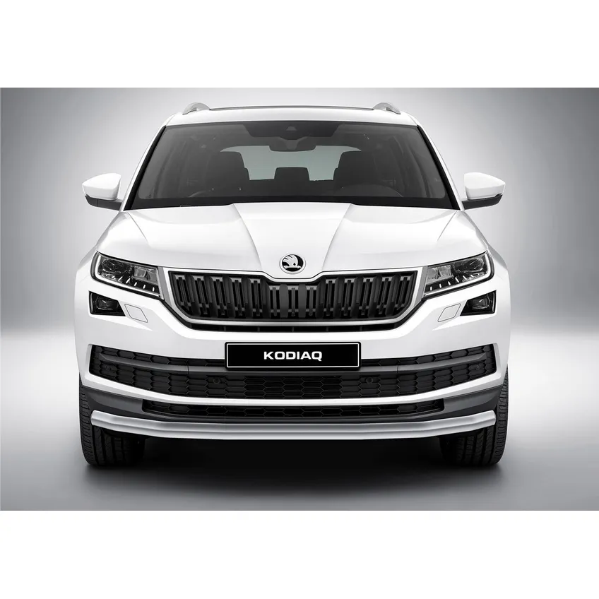 Защита переднего бампера d57 Rival для Skoda Kodiaq I 2017-н.в., нерж. сталь, R.5101.001