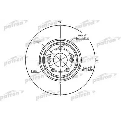 Диск тормозной передний RENAULT: LAGUNA II 01-, LAGUNA II GRANDTOUR PATRON PBD4259