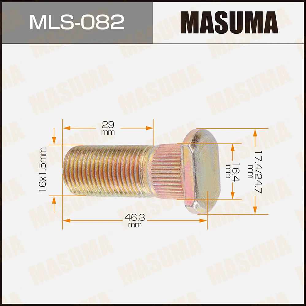 Шпилька колесная MMC OEM MB161935 RH (TRUCK) MASUMA MLS082