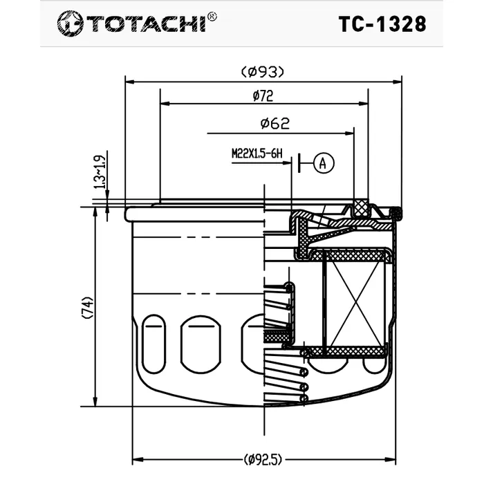 Масляный фильтр TOTACHI TC-1328 500038751 W 914/28 TOTACHI TC-1328