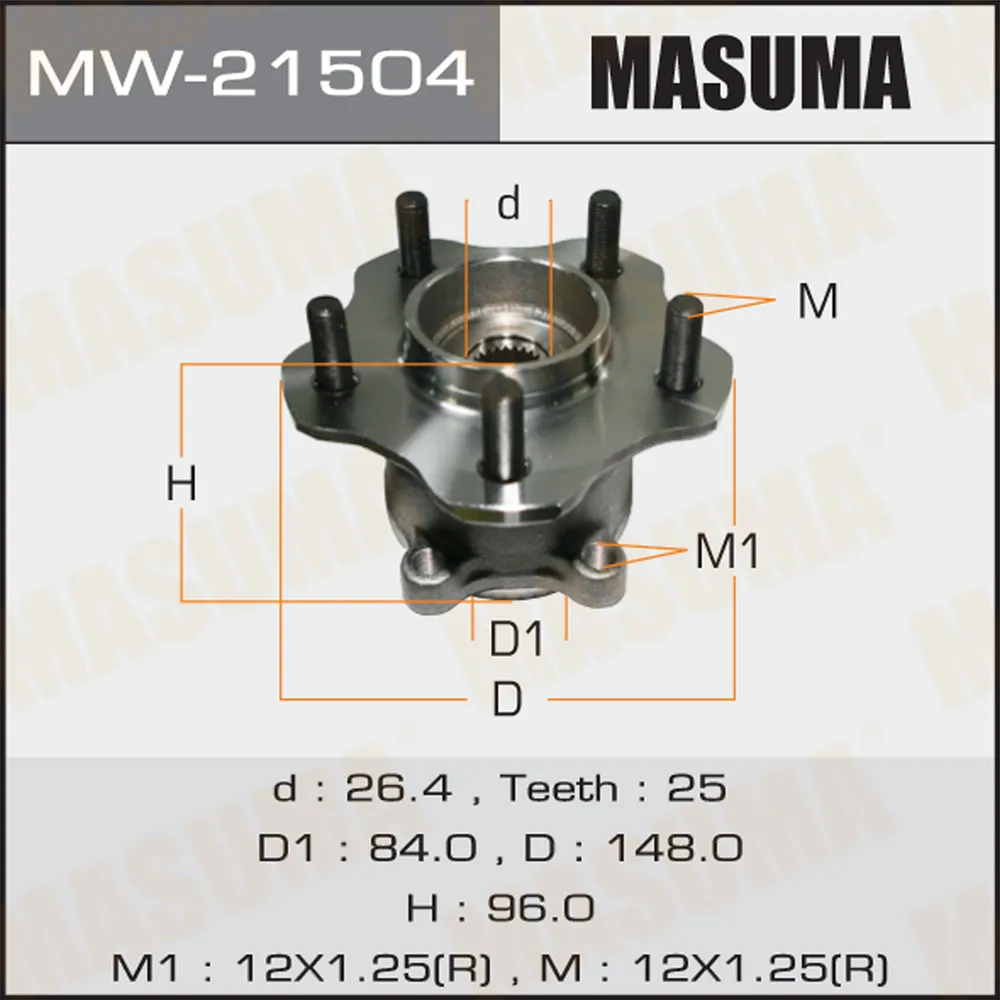 Ступица задняя NISSAN DUALIS MASUMA MW-21504