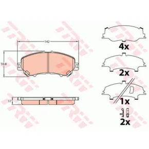 Колодки передние NISSAN Qashqai (J11) 13->/X-Trail (T32) 14-> TRW GDB3648