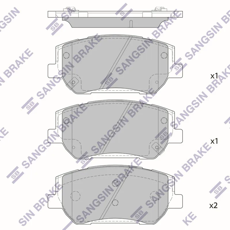 Колодки тормозные передние HYUNDAI Santa Fe 17-> SANGSIN BRAKE SP1913