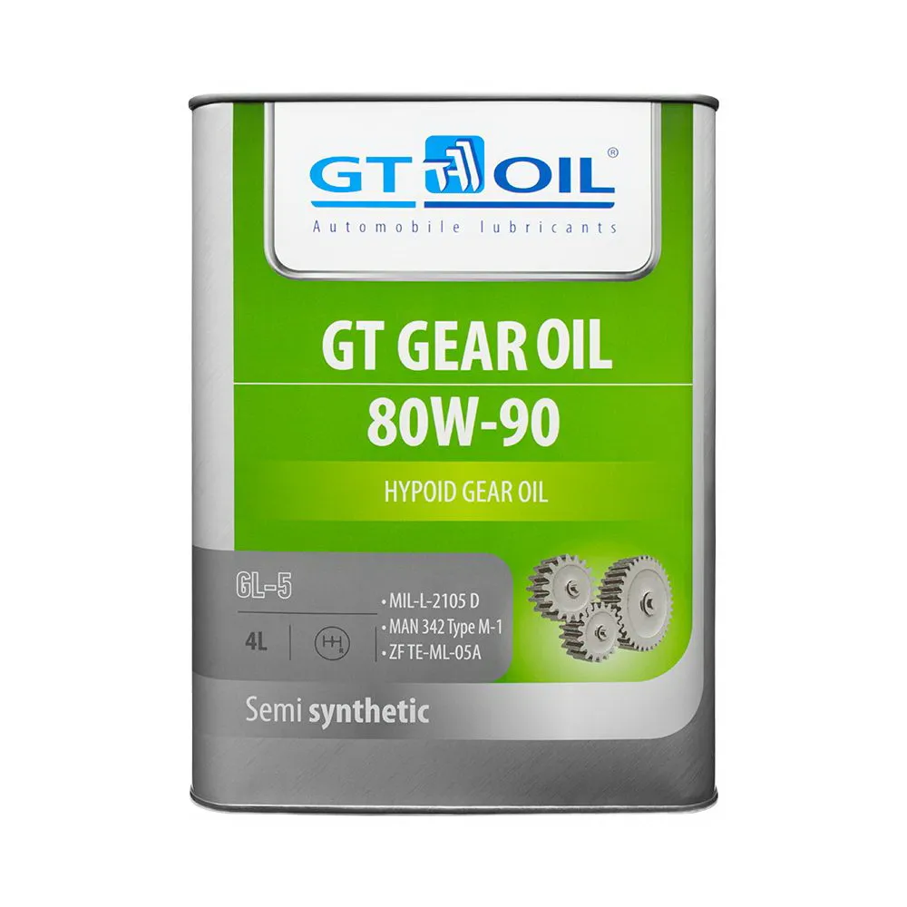 Масло трансмиссионное GT OIL GT GEAR OIL GL-5 80W-90 полусинтетическое 4 л 8809059407837
