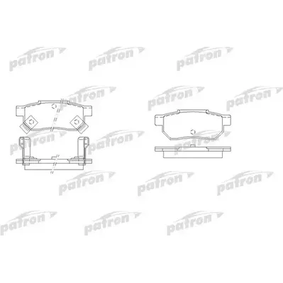 Колодки тормозные дисковые задн HONDA: CIVIC IV 91-95, CIVIC IV Fastback 94-9 PATRON PBP621