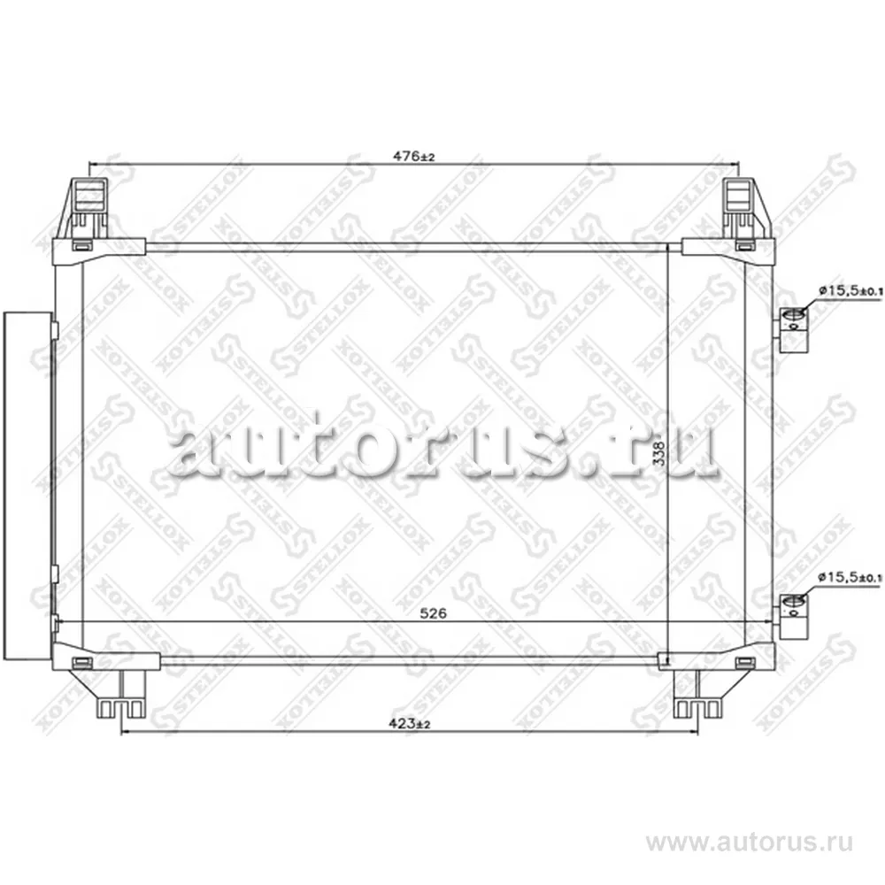 Радиатор конд. Toyota Ya STELLOX 10-45159-SX