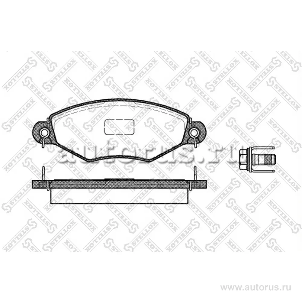 Колодки дисковые п. с антискрип. пластинами Peugeot 206 1.1i-1.9D STELLOX 654 010B-SX