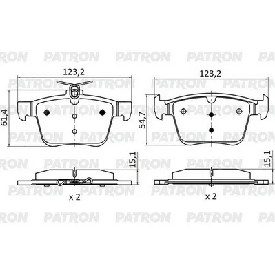Колодки тормозные дисковые задн. AUDI: A3 12->, TT 14->, SKODA: SUPERB 15->, PATRON PBP1308