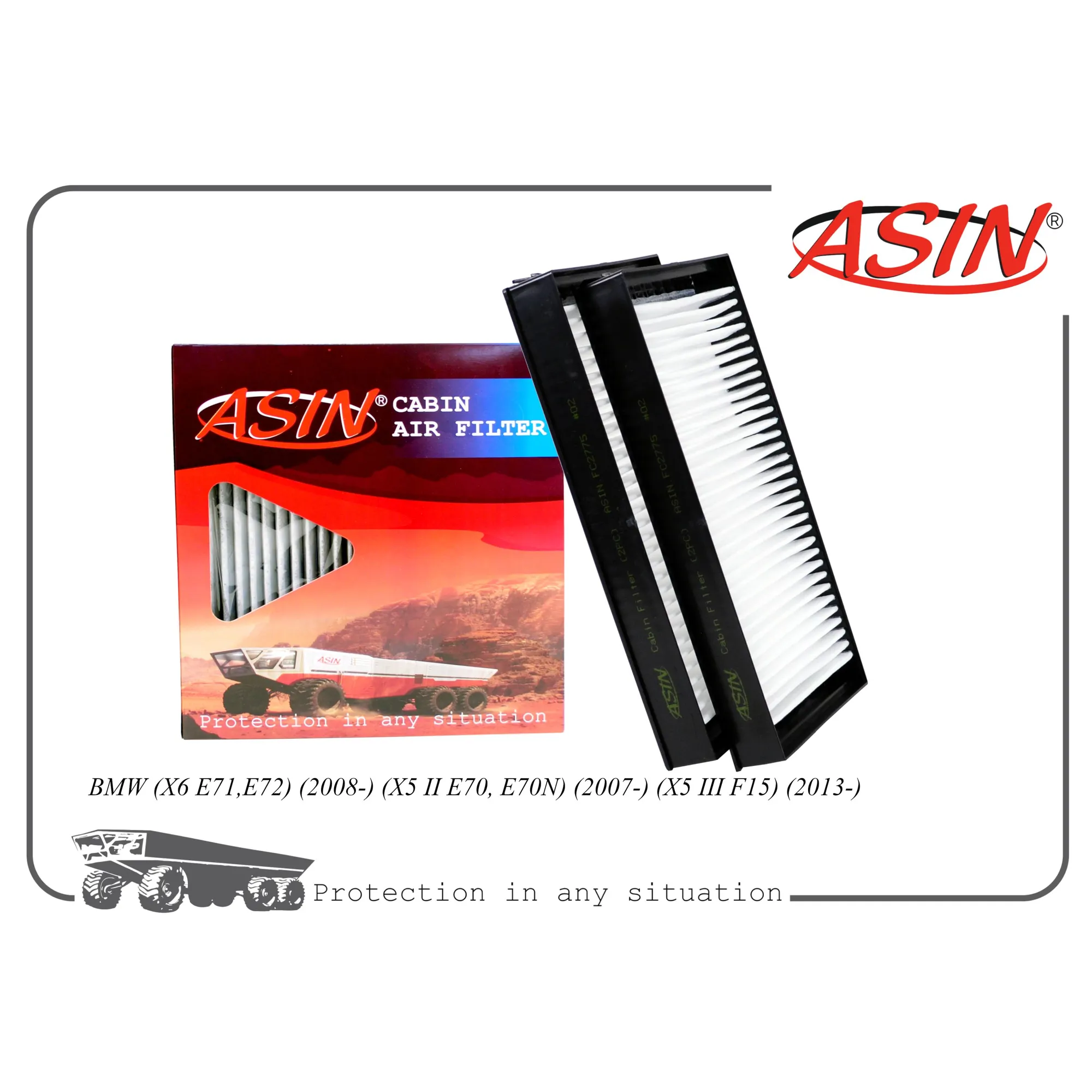 Фильтр салонный 64316945585/ASIN.FC2775 (2 шт) ASIN ASIN ASIN.FC2775