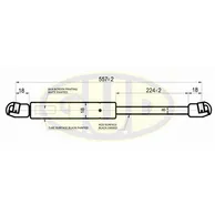 АМОРТИЗАТОР БАГАЖНИКА FRD ESCORT V 08/90-05/92 360N L557/224MM G.U.D GGS020235
