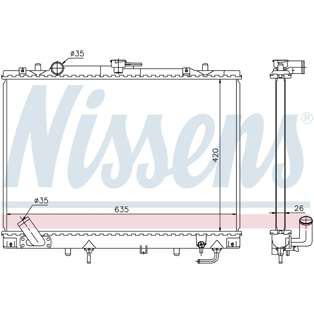 Радиатор основной NISSENS 68154