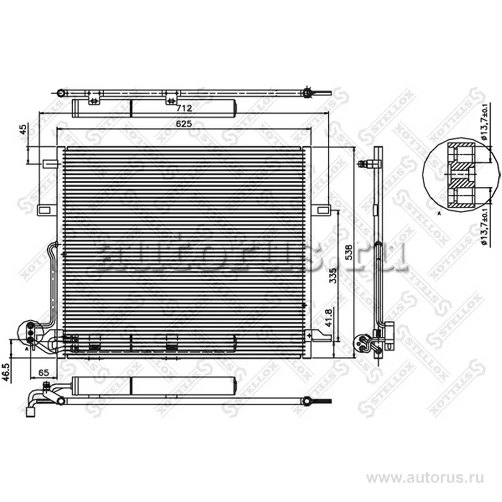 Радиатор конд. MB W164 2.8-5.0/63 AMG 05> STELLOX 10-45121-SX