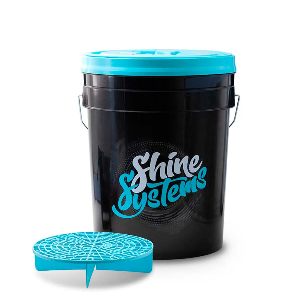 Ведро для мойки автомобиля c крышкой и сепаратором Shine Systems Bucket Set 20 л SS641