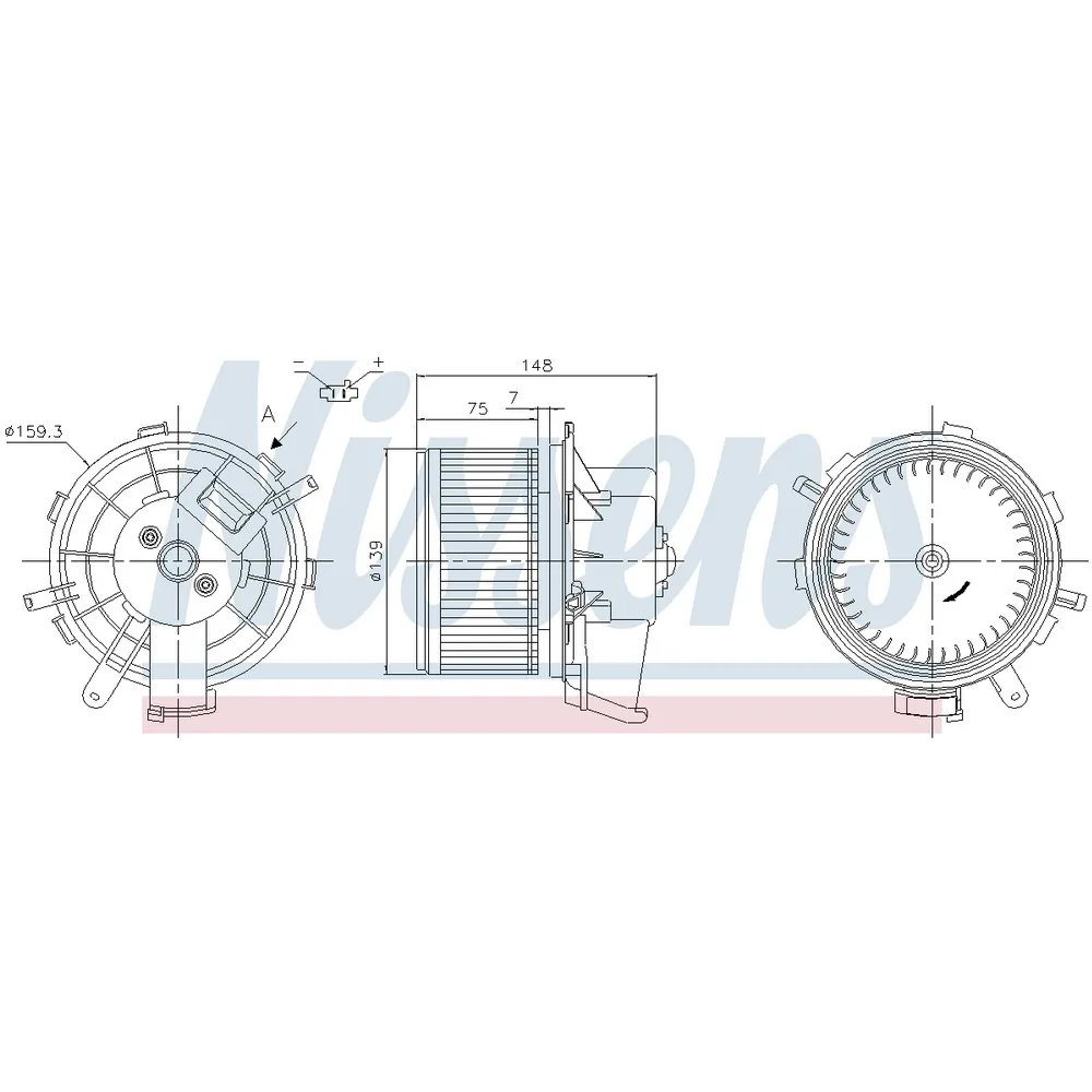 Мотор печки CITROEN JUMPER 06- NISSENS 87290