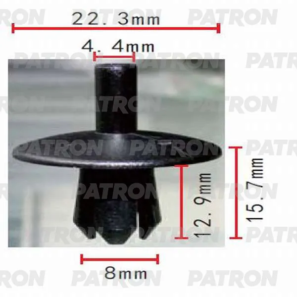Клипса пластмассовая Audi, Renault, Seat, Skoda, Volkswagen применяемос PATRON P370201