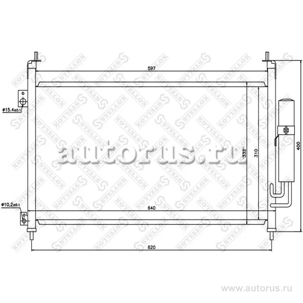 Радиатор кондиционера Honda Civic 06 STELLOX 1045564_SX