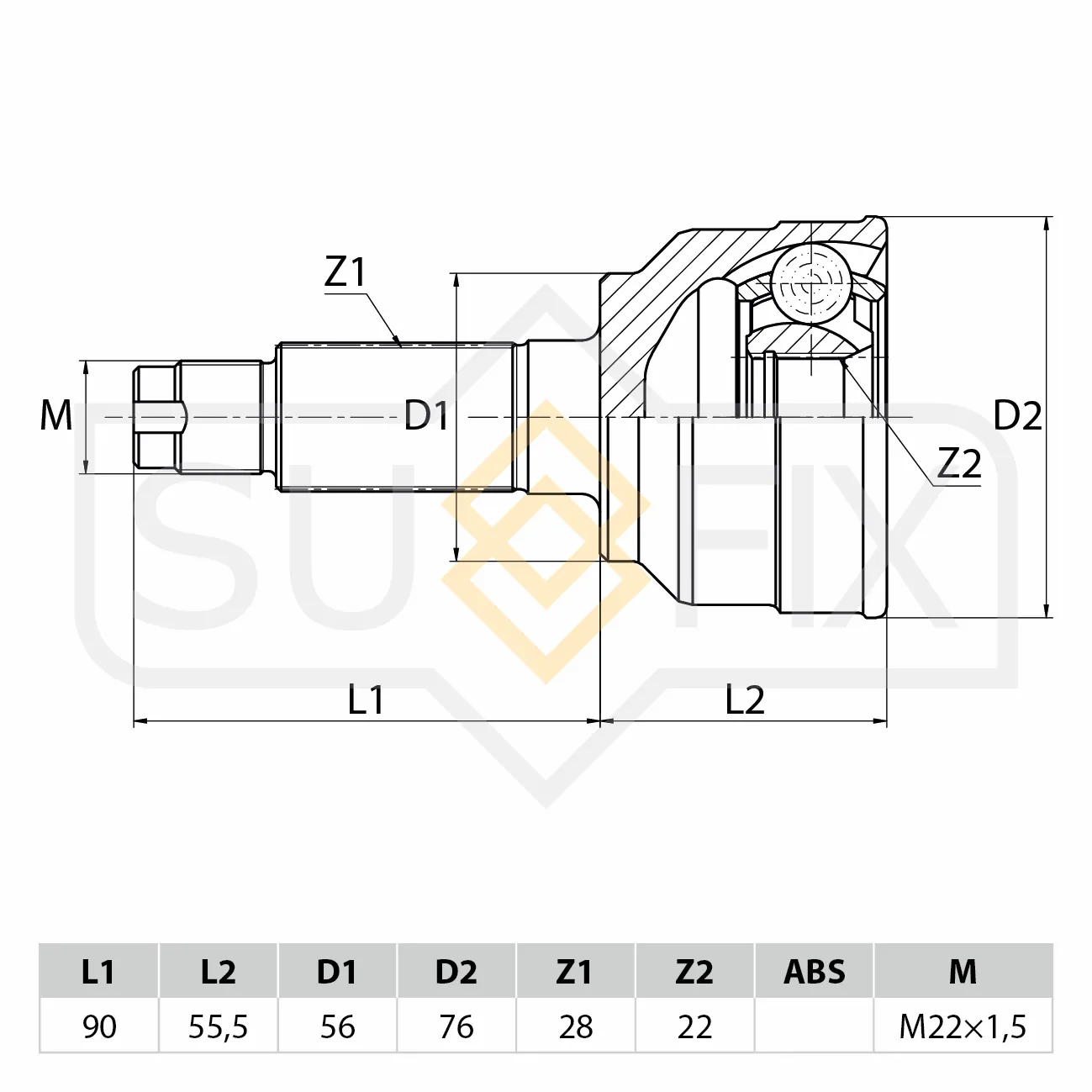 ШРУС наружный перед ST1083