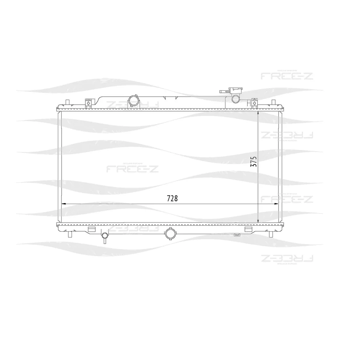 Радиатор охлаждения MAZDA 6 12-> FREE-Z KK0282