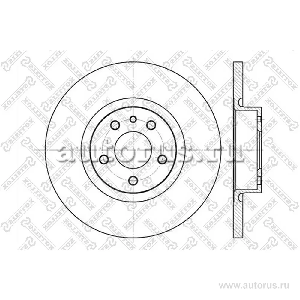 Диск тормозной передний ALFA ROMEO 156 1.6-1.9JTD 97> STELLOX 60201017_SX