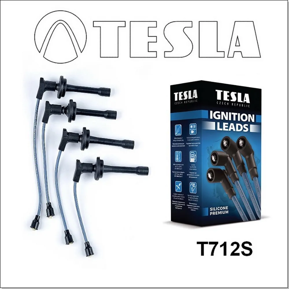 Провода в/в для а/м ГАЗ 406 дв с наконечниками силикон TESLA T712S TESLA T712S