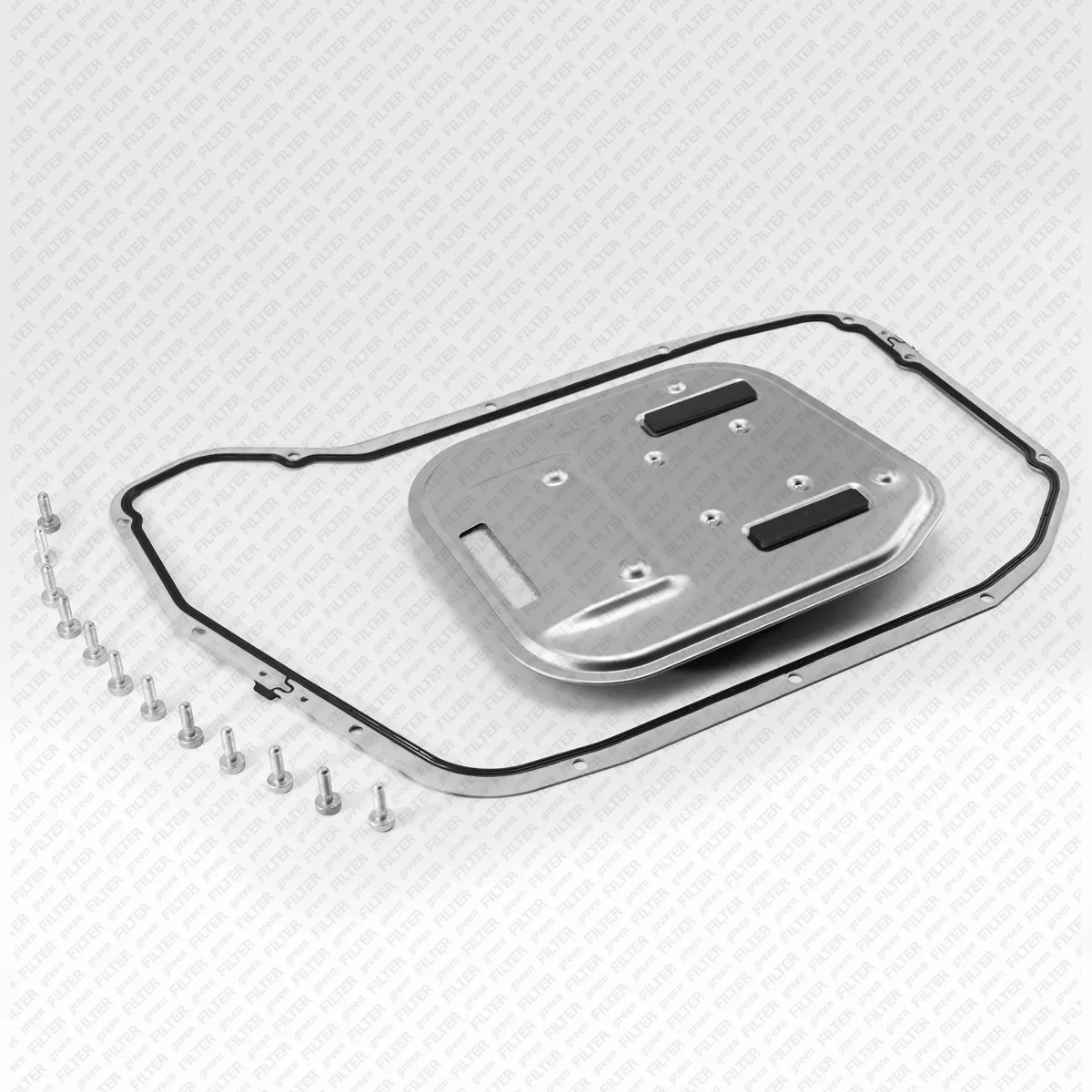 Фильтр АКПП с прокладкой AUDI A4 08->/A5 08->/A6 11->/A7 10->/A8 09->/Q5 12 GREEN FILTER AF0120