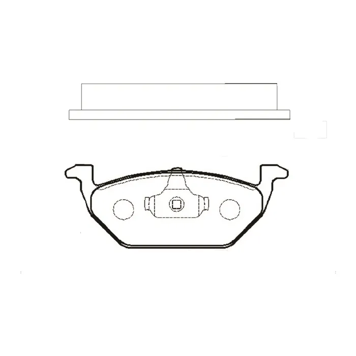 Колодки передние VW G4 9800 без датчика/POLO SEDAN CKVW53 CTR GK1280