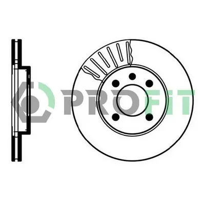 Диск тормозной SEAT CORDOBA, IBIZA, INCA 93-, VW GOLF, CADDY 91-, PASSAT 88-96 FRONT PROFIT 5010-0207-1