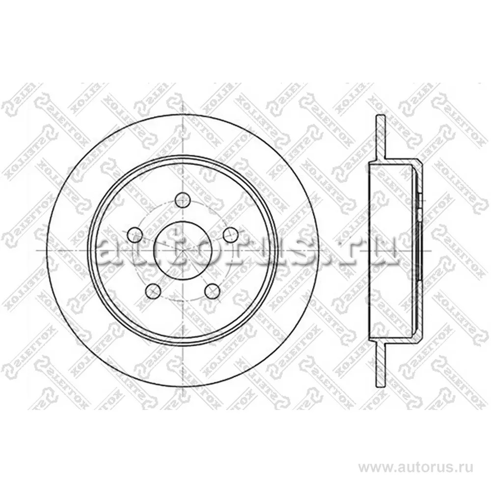 Диск тормозной задний CHRYSLER NEON/PT CRUISER 1.6-2.4/2.2D 96> STELLOX 60209310_SX
