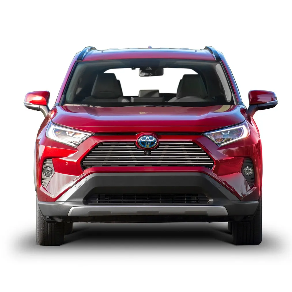 Решетка радиатора верхняя d10 Rival Toyota Rav4 V XA50 (без передних парктроников) 2019-н.в., нерж. сталь, G.5708.003