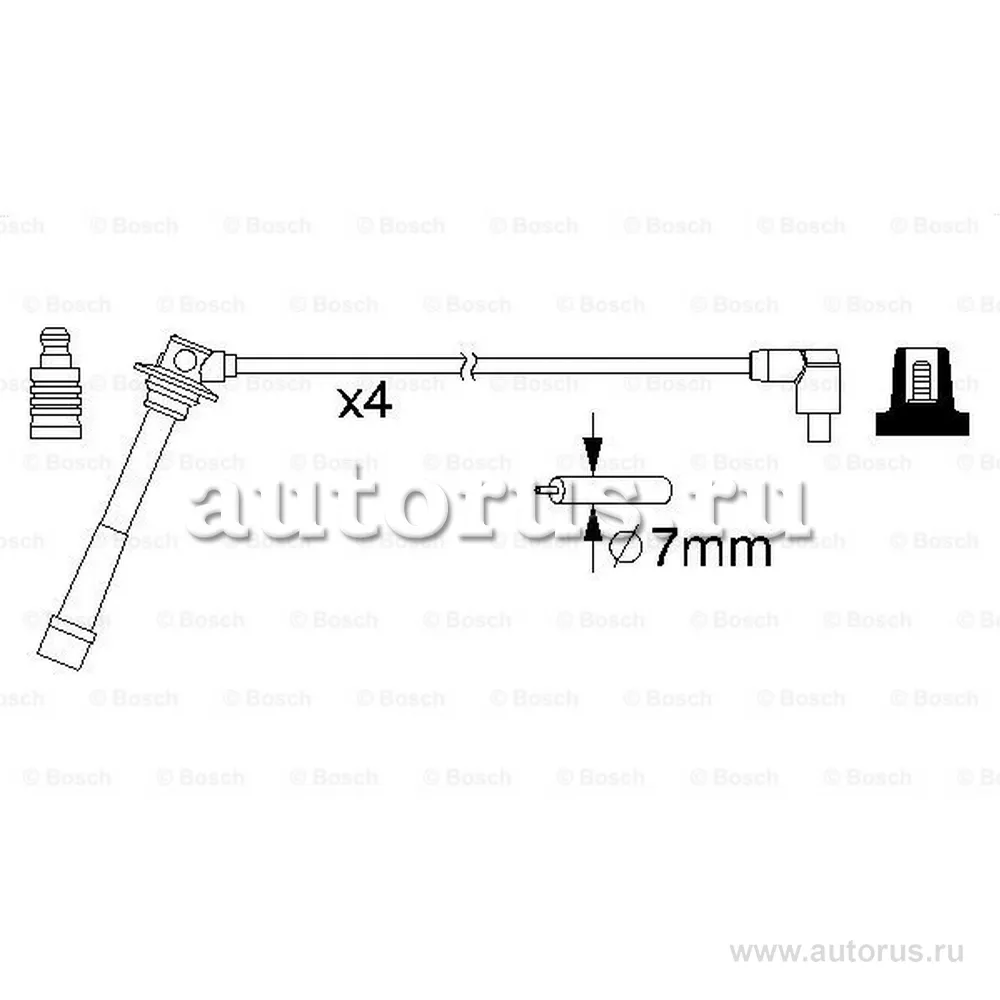 Комплект высоковольтных проводов BOSCH 0986357198