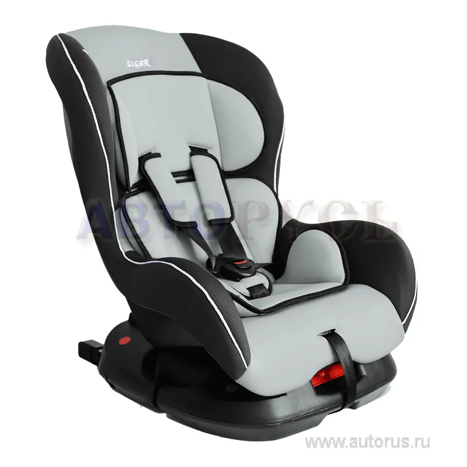 Кресло детское автомобильное группа 012 от 0 кг до 18 кг с креплением ISOFIX серое НАУТИЛУС SIGER KRES0195