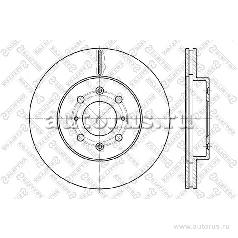 Диск тормозной передний HONDA CIVIC, ROVER 200/400 1.4-2.0TDI 95 STELLOX 60202614V_SX