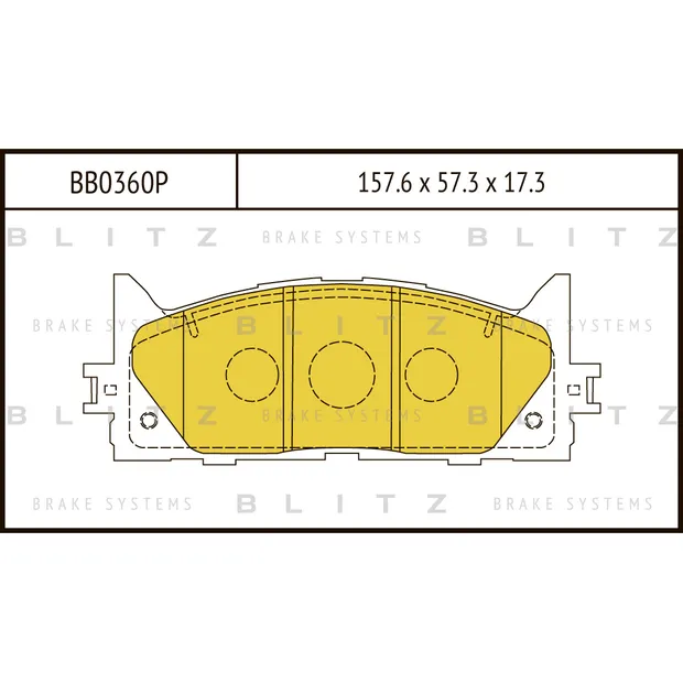 Колодки тормозные дисковые передние TOYOTA Camry 07-> BLITZ BB0360P