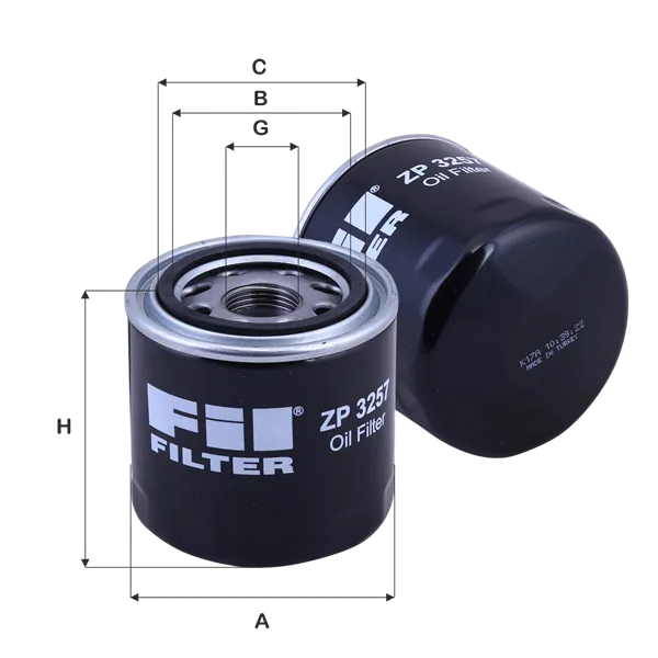 ZP3257 фильтр масляный FIL FILTER ZP3257
