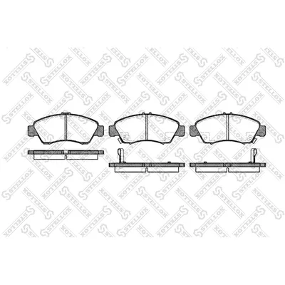 Колодки дисковые п. с антискрип. пл. Honda Civic 1.3i-1.6i & 16V 91-01 STELLOX 430002_SX