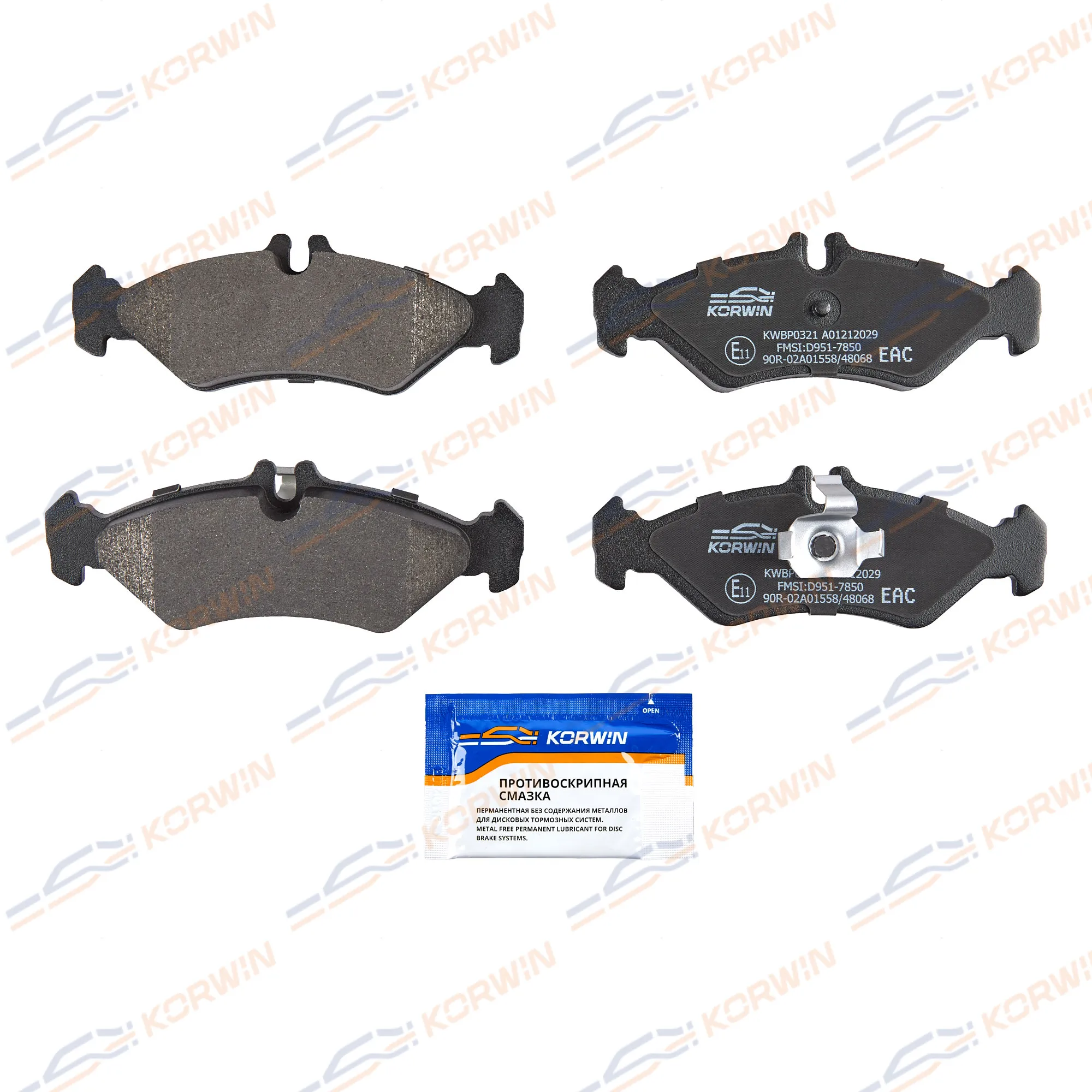 Колодки тормозные зад. Mercedes Sprinter (901-903) -06/VW LT II 96-06 KORWIN KWBP0321