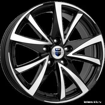 Диск литой R16 6.5J 5x114.3/67.1 ET45 КИК Игуана алмаз черный 01814