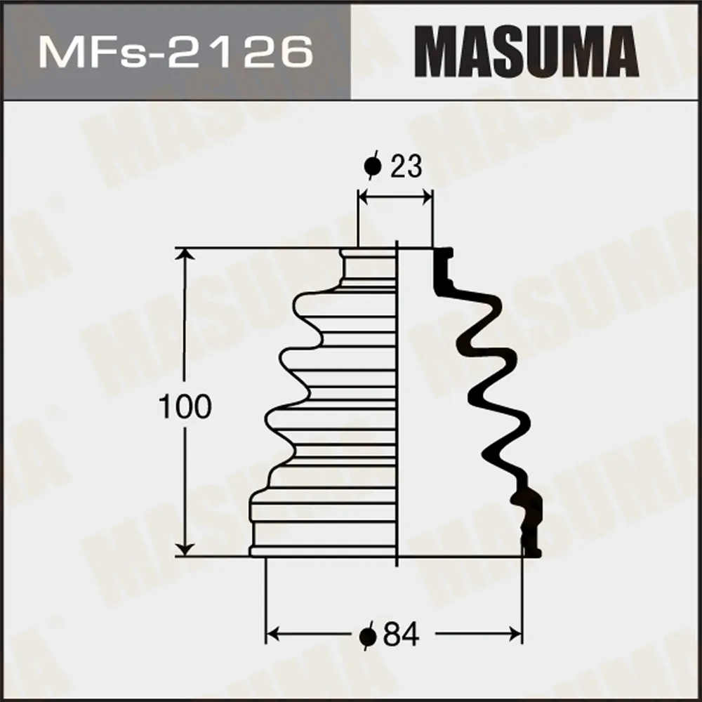 Пыльник ШРУСа MFs-2126 (силикон) + хомут MASUMA MFS2126