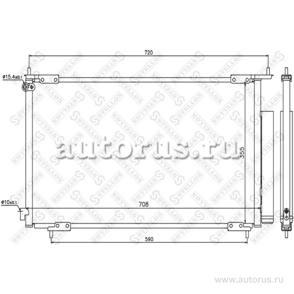 Радиатор конд. Honda CR-V 2.0 02 STELLOX 10-45096-SX