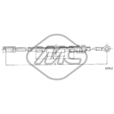 Трос ручника FIAT DUCATO PASSO LUNGO LWB пер Metalcaucho 81410