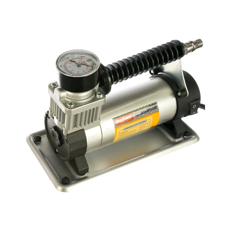 Компрессор M-19010 поршневой 100PSI (30л мин, 12А) удлиненный шланг, в сумке 12V 1 12 HIT MEGAPOWER M19010