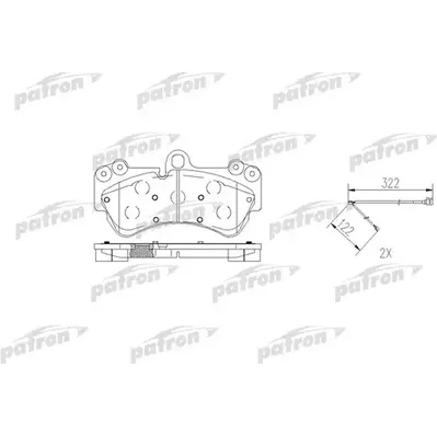 Колодки тормозные дисковые передн PORSCHE: CAYENNE 02-, VW: TOUAREG 02- PATRON PBP1625