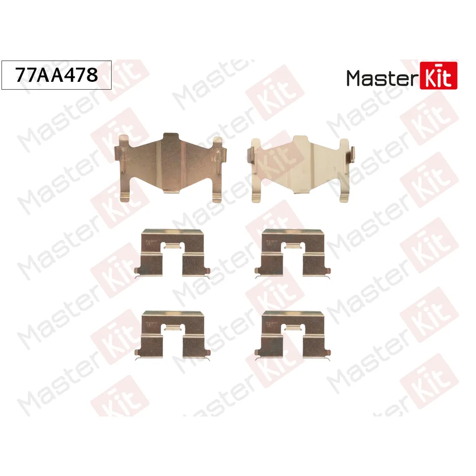 Комплект установочный тормозных колодок Nissan ALMERA I (N15) 1995 - 2000 MASTERKIT 77AA478