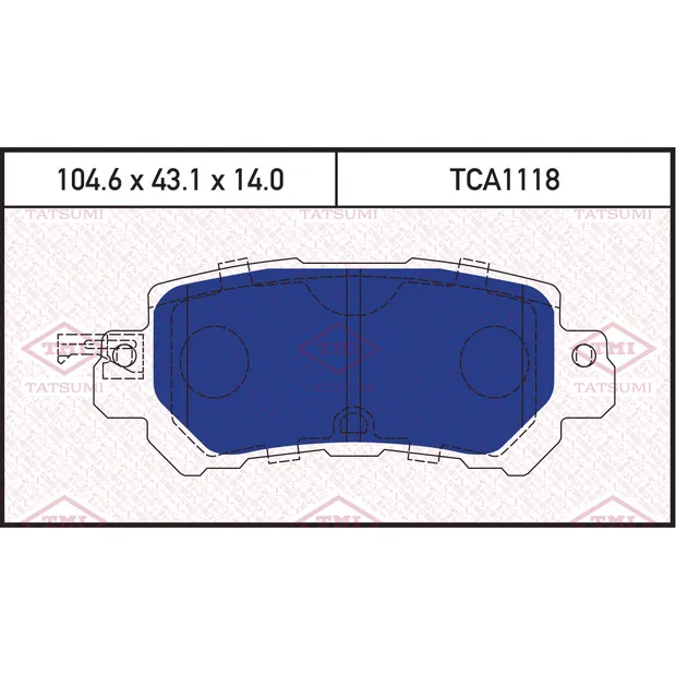 Колодки тормозные дисковые задние MAZDA CX-5 11-> TATSUMI TCA1118