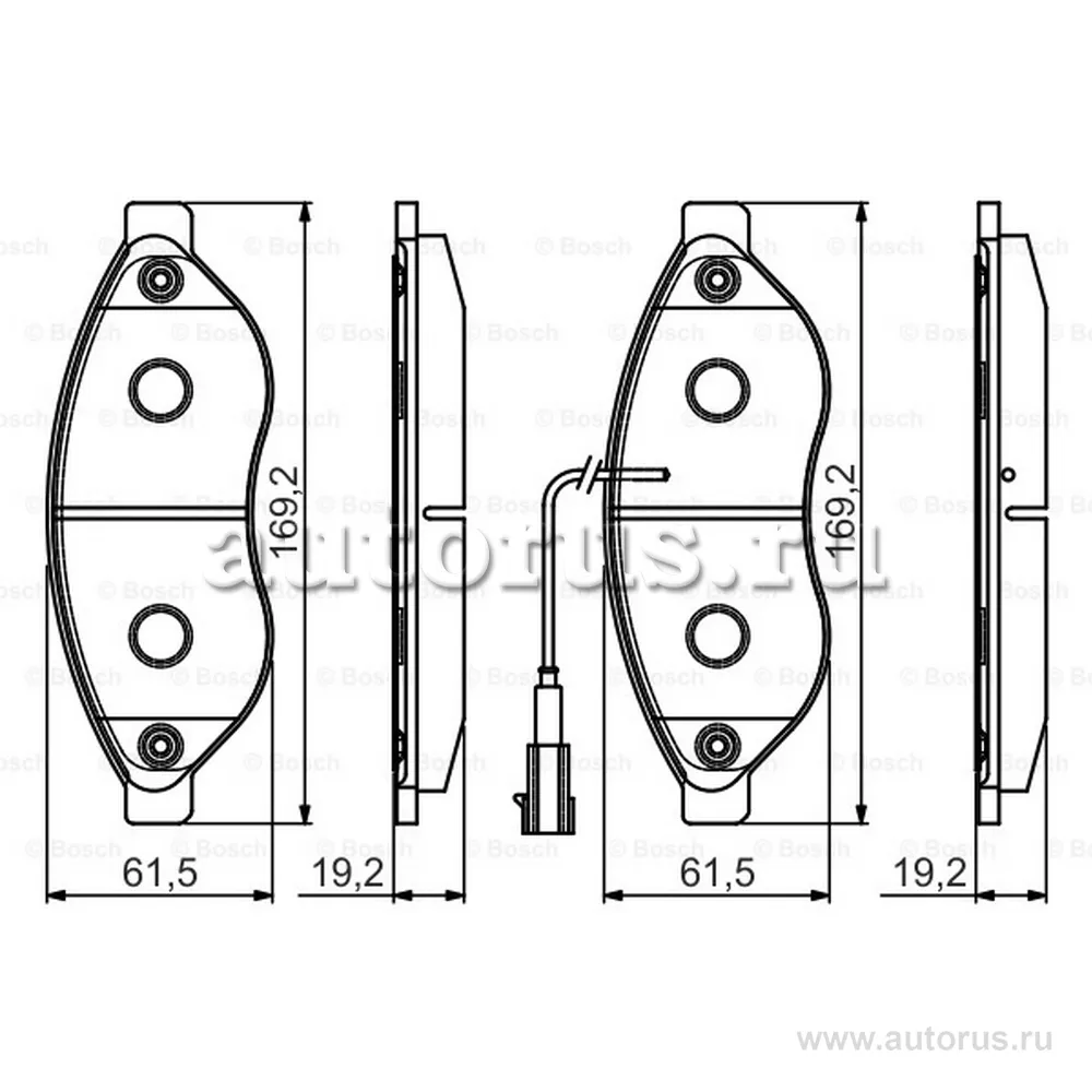 Колодки тормозные передние BOSCH 0 986 495 096